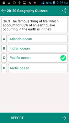 20-20 Geography Quiz android App screenshot 2