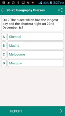 20-20 Geography Quiz android App screenshot 7